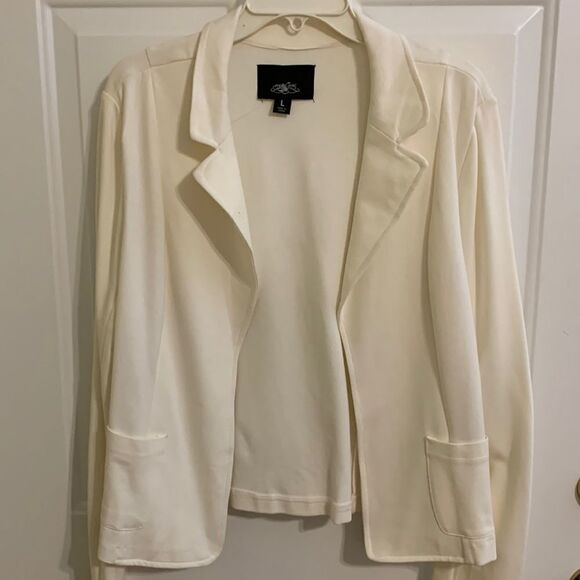 ONE5ONE Size LARGE cream open-front cream color jacket - Picture 1 of 7